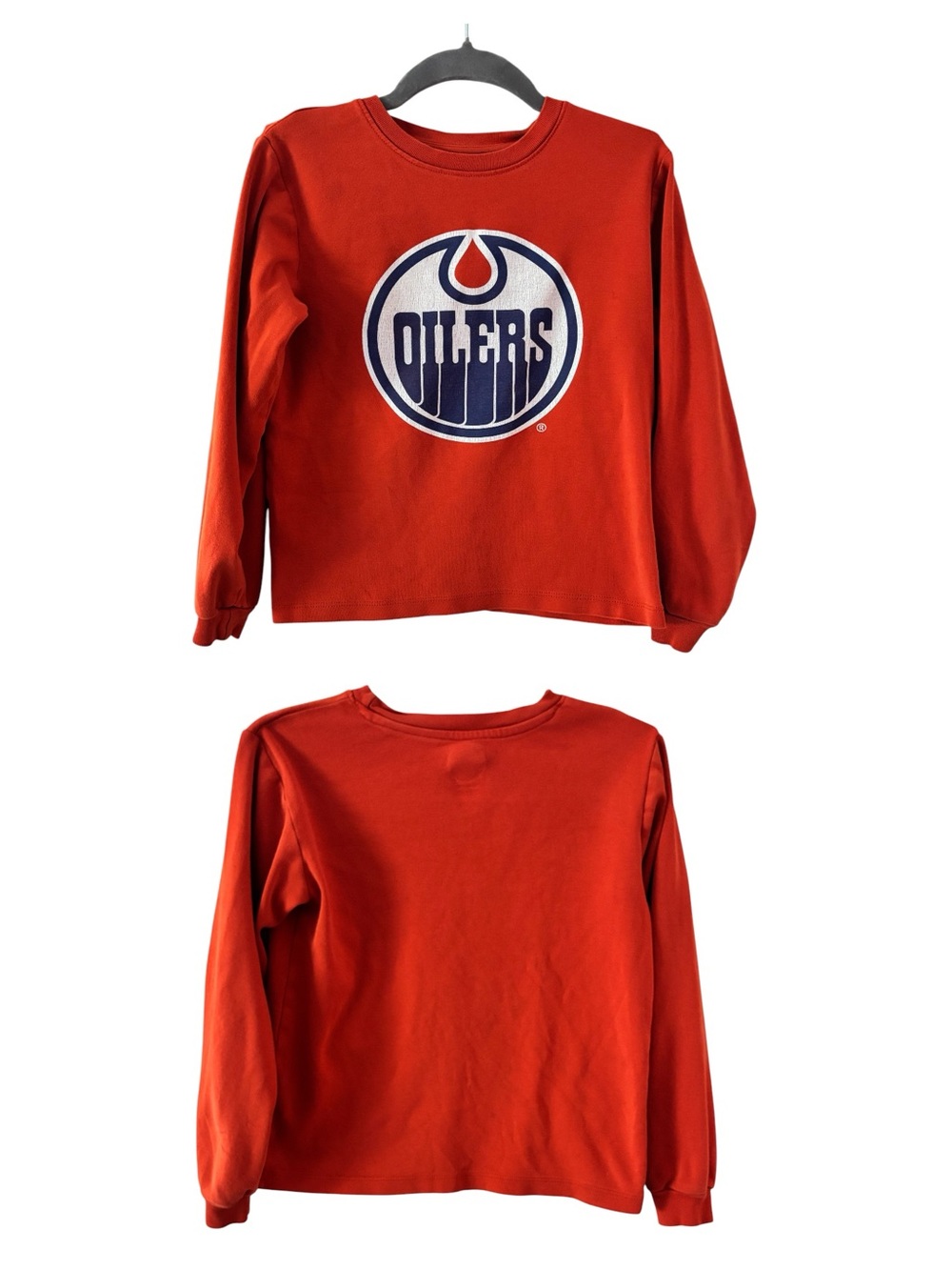 NHL Authentic Kids Edmonton Oilers Long Sleeved Crewneck Tee - Picture 3 of 4